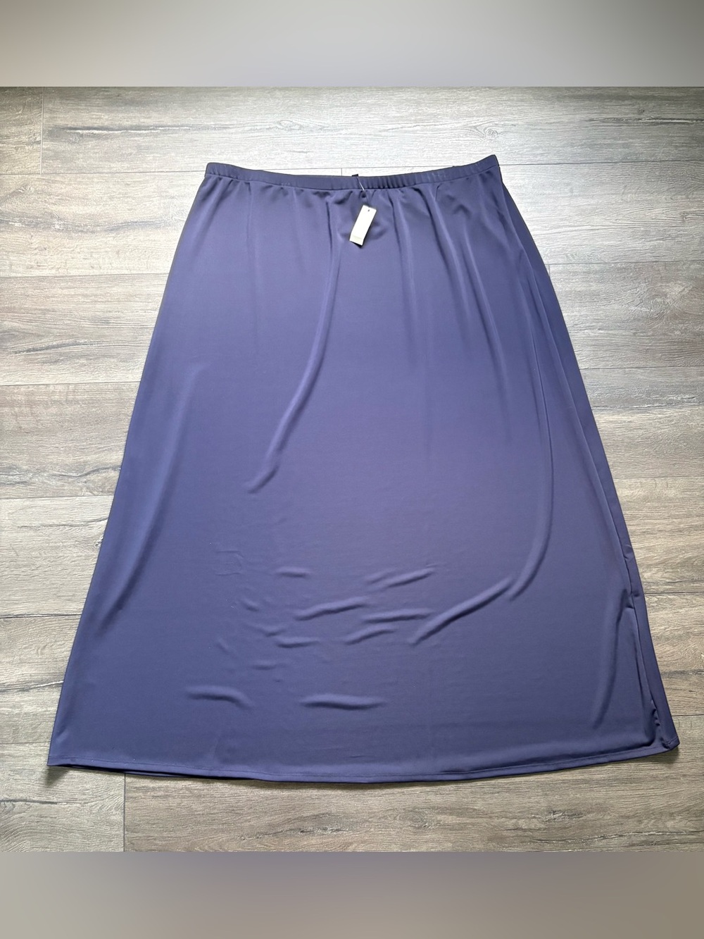 Talbots Woman Navy Pull-On Stretch Maxi Skirt Size 3X NWT